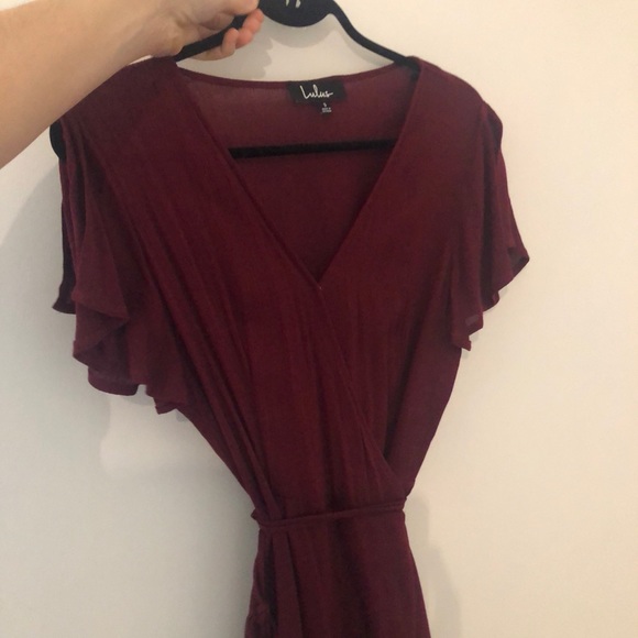 Lulus burgundy formal dress - Picture 2 of 4